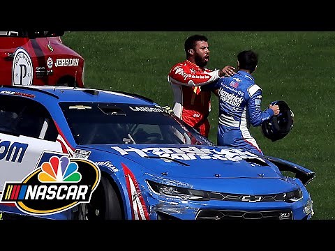 Bubba Wallace, Kyle Larson get into shoving match after Las Vegas incident | Motorsports on NBC