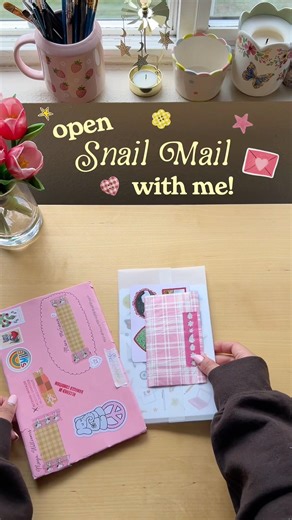 Open snail mail with me! 💌 Dream stickers for my journals are inside 🍀🌷🪿🌼 #journal #analog
