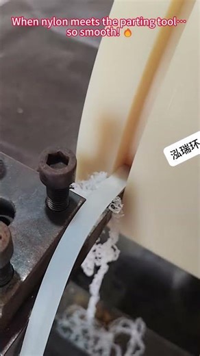 Parting Tool on Nylon: Silky Smooth Cuts! ⚙️🔥