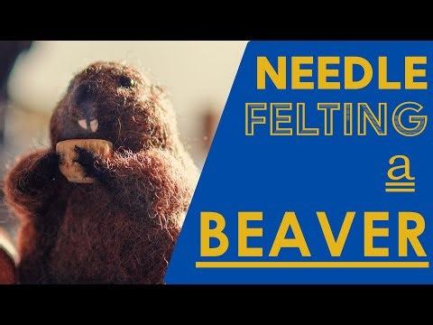 Needle Felting a friendly beaver | Felting Timelapse | Tutorial