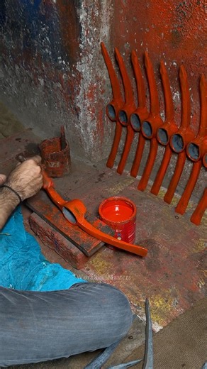 Skilled Forger Making Usefull Tools Manually