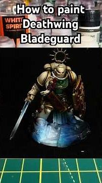 How to paint Deathwing Bladeguard. Grimdark white armour for Dark Angels Combat Patrol. #warhammer