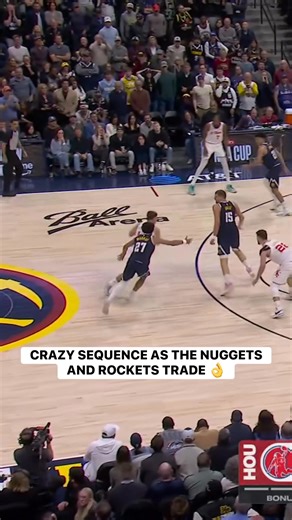 881K views · 11K reactions | WHAT AN INSANE SEQUENCE! 勞 The Rockets and Nuggets trade back to back to back to back triples in the FINAL minute!  HOU-DEN • Peacock ➡️ https://www.nba.com/how-to-watch-game-redirect/0022501225?partnerRef=NBA&platform=Facebook&surface=Post | NBA | Facebook
