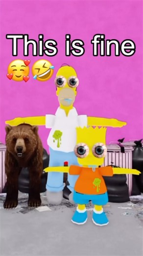 This Is Fine 🥰🤣 You Vs Homer #roblox #funny #youvshomer #shorts