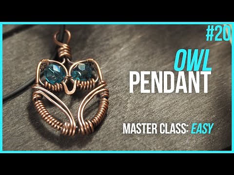 Owl pendant. Wire wrap tutorial 0+