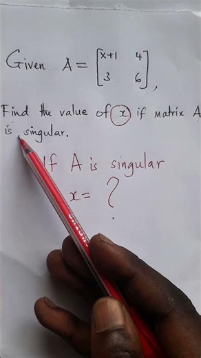 Matrix Challenge PART 2: Can you find x? 📊 #papersolve_math #shorts