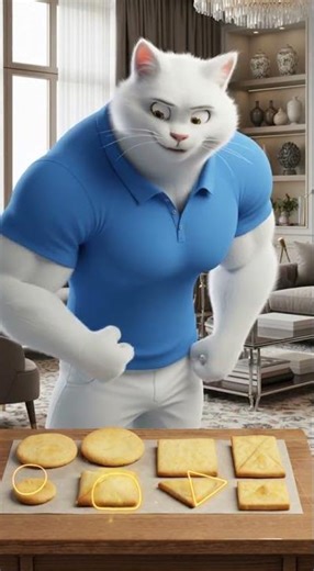 بسبوس 🤯🍪: اكتشف الأشكال الهندسية بالمخبز! دائرة، مربع، ومثلث! 😍