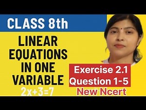 Chapter-2 || Linear Equations In One Variable ||Exercise 2.1 Questions 1-5 || Ncert Class 8th ||CBSE