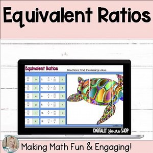 Equivalent Ratios Self-Checking Self-Grading Digital Activity