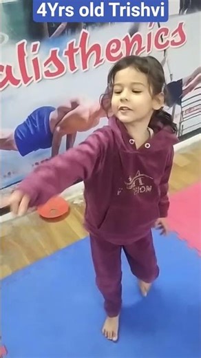 Trishu doing stretching practice in gymnastic class Nov2025 #gymnast