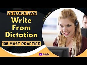 PTE Write From Dictation - MARCH 2026 - MUST PRACTICE