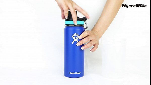 Flip Lid for Hydro Flask Wide Mouth - 12, 18, 32, 40, 64 oz Water Bottles, Spout Lid for Hydroflask, Thermoflask and Other Sports Water Bottles with Button Lock, Easy Carry, Leak Proof