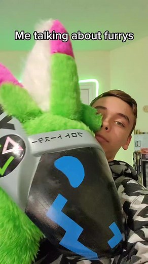 A bit of a face reveal for those who haven't seen my face yet #fyp #furry #fursuit #furryfandom #protogen #protogenfurry #protogenfursuit