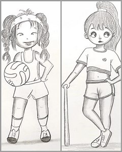 669K views · 22K reactions | Easy and simple drawing of sports girls | Drawing Book | Facebook