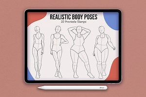 Procreate Realistic Body Poses Stamps - Olga Lykasova