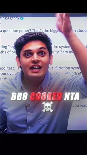 Bro cooked NTA ☠️ #nexttoppers #prashantkirad #nta #roast #studentlife #shorts #viral #trending.
