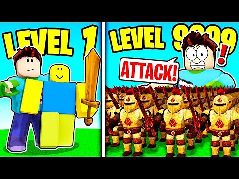 UPGRADING 1 NOOB to 100,000 GOD ARMY in ROBLOX!