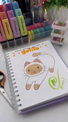 Aprende a dibujar un lindo gatito paso a paso