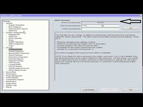 How to set BIOS password in DELL system