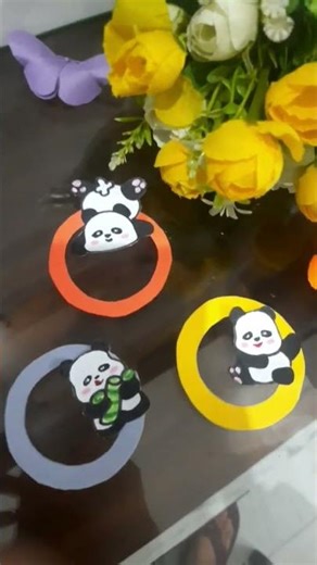 Beautiful panda bookmarks #diy