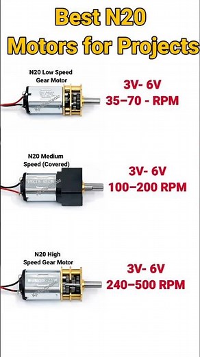Best N20 Micro Gear Motors for Projects | Speed & Voltage Guide| #shorts