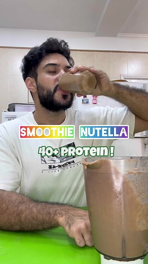 High Protein Gout Smoothie with Nutella for Bulking
