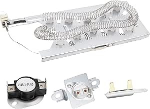 MED6230HW3 MED6230HW1 MED6230HW0 Dryer Heating Element Kit for Whirlpool | MED6230HW3 Heating Element, Fit Maytag MED6230HW2 MED6630HW1 MED6630HC0 MED6630HW0 MED6630HC1 MED6630HC2 MED6230HC0