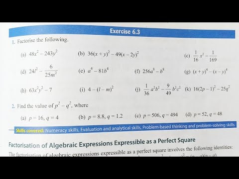 start up mathematics class 8 ch-6 solution exercise 6.3 | factorisation |viva Education ex6.3