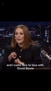 Julianne Moore Talks Meeting David Bowie. The Tonight Show Starring Jimmy Fallon #davidbowie #juliannemoore #juliannemooreedit #tonightshow | Bowie records