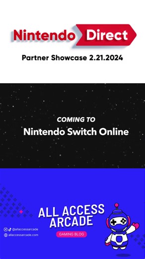 Nintendo announced five new games available for Nintendo Switch Online users! Don't have Nintendo Switch Online yet? Make sure to check out the All Access Arcade blog, where we have a rundown of the benefits and how to set up an account (plus get a free trial). #nintendo #nintendoswitchonline #gaminglife #nintendodirect #retrogaming