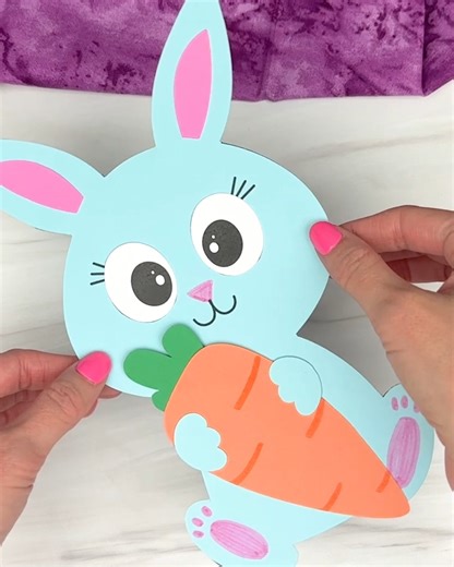 9.9K views · 63 reactions | This is an adorable + simple Easter activity to do with kids. Get the template here: https://www.simpleeverydaymom.com/easter-bunny-paper-craft/ | Simple Everyday Mom | Facebook
