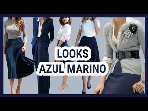 CONJUNTOS y COMBINACIONES de ROPA en COLOR AZUL MARINO/ LOOKS y OUTFITS en 1 COLOR FINO y ELEGANTES
