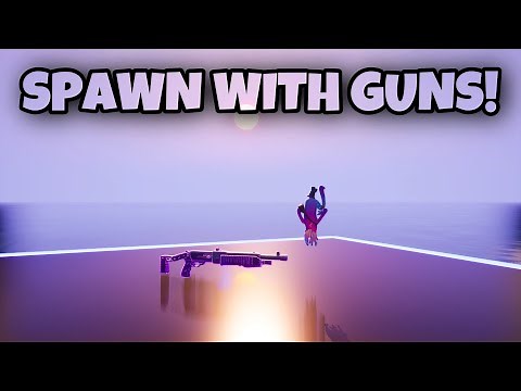 How to *ALWAYS SPAWN WITH GUNS* IN FORTNITE CREATIVE!