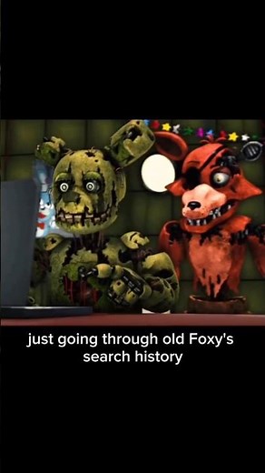 Springtrap checking foxy's search history #fnaf #memes #funny #shorts