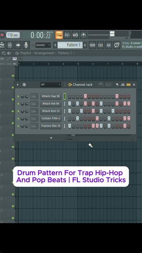 Drum Pattern For Trap Hip-Hop And Pop Beats | FL Studio Tricks #flstudio #hiphopbeats