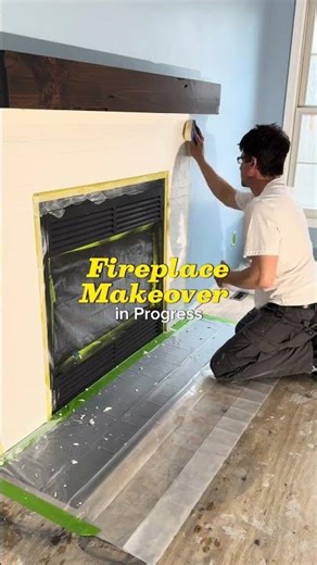 Custom Fireplace Tile Install in Progress | Mr. Handyman