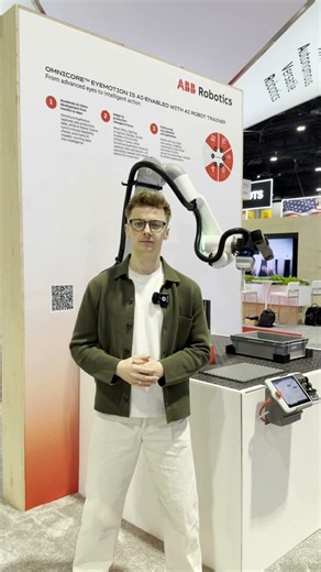 ABB Robotics Physical AI Toolchain in Chicago! ⛓️From programming to training robots.Recently at NVIDIA GTC, @ABBRobotics talked about what robots need to do. Now at the @AutomateShow, they're showing how to actually teach them.For decades, robots were programmed, every task, every change required manual engineering. The next generation gets trained instead.ABB Robotics Physical AI Toolchain starts in RobotStudio HyperReality, where synthetic training data is generated in realistic simulation. M