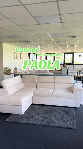 Canapé d'angle convertible PAOLA avec rangement
