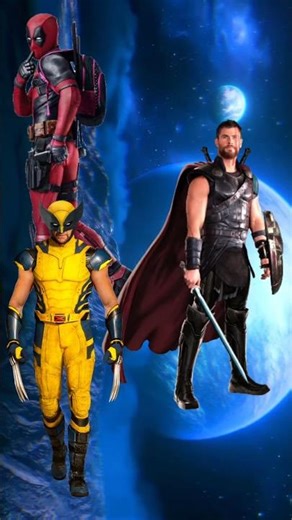 Deadpool & Wolverine(2024) vs Thor Ragnrock(2017) characters fight #thor #deadpool #wolverine