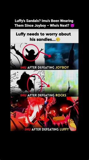 LUFFY'S SANDALS? IMU'S BEEN WEARING THEM SINCE JOYBOY – WHO'S NEXT? 😈..#anime #luffy #onepiece #garp