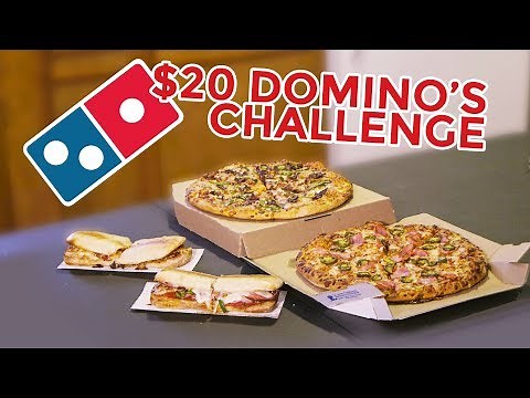 DOMINO'S PIZZA $20 MENU CHALLENGE!!