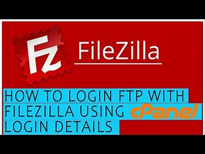 How to login FTP with FileZilla using cPanel login details?