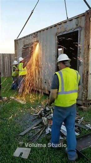 Shipping Container to Modern Studio Transformation #studio #timelapse #luxuryliving #transformation