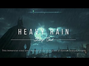 Heavy Rain In Gotham City | No Ads | Calming Rain Sounds For Sleeping