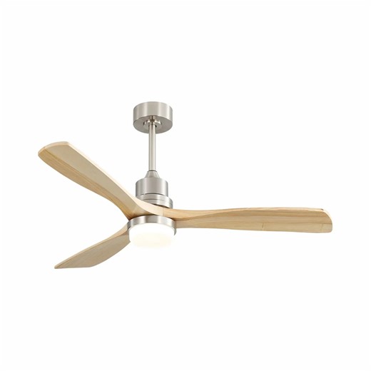 Sofucor 52 In. Wood Blades Indoor Ceiling Fan With LED Light, Remote Control DC Motor