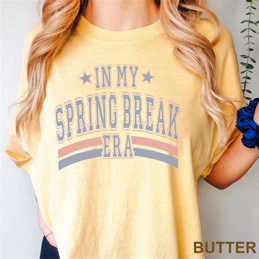 In My Spring Break Era Shirt, Comfort Colors, Funny Vacation Shirt, Spring Holiday Shirt, Retro Beach Shirt, Spring Break Squad Shirt 155931 - Etsy