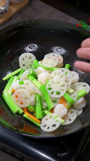 "Lotus Pond": Elegant Chinese Vegetable Stir-Fry #cooking #recipe