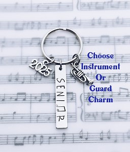 Marching Band and Color Guard 2025 2026 Senior Music Note Instrument Charm Keychain Key Ring Gift, Orchestra, Symphony, Senior Night Banquet - Etsy