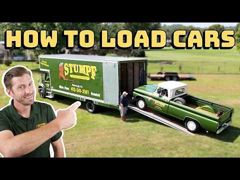How to Load & Unload a Car in a Box Truck/Tractor Trailer for Moving, Storage, & Shipping!