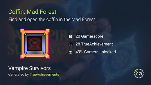 Coffin: Mad Forest achievement in Vampire Survivors